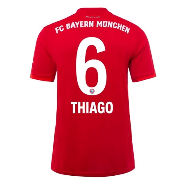 Camiseta Bayern Munich NO.6 Thiago 1ª Kit 2019 2020 Rojo